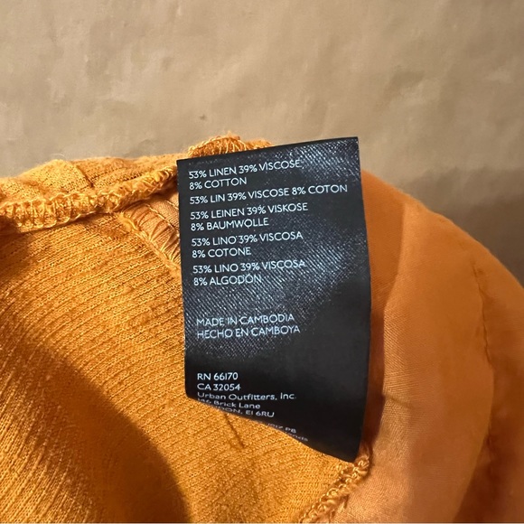 Urban Outfitters | Harley Linen Tie Strap Wide Leg Overalls Jumpsuit Size L - Picture 14 of 16